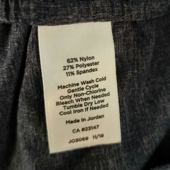 T by Talbots L Elastic Waist Pull On Athleisure Athletic Pants Navy Spacedye - Picture 4 of 4